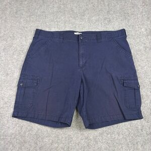 Ocean Coast Cargo Shorts Mens 44 Navy Blue Big & Tall Surf Old Money Beach